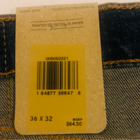 NWT New Levi’s 505 Regular Stretch, Size 36 X 33 and 34 X 32 - Picture 10 of 14